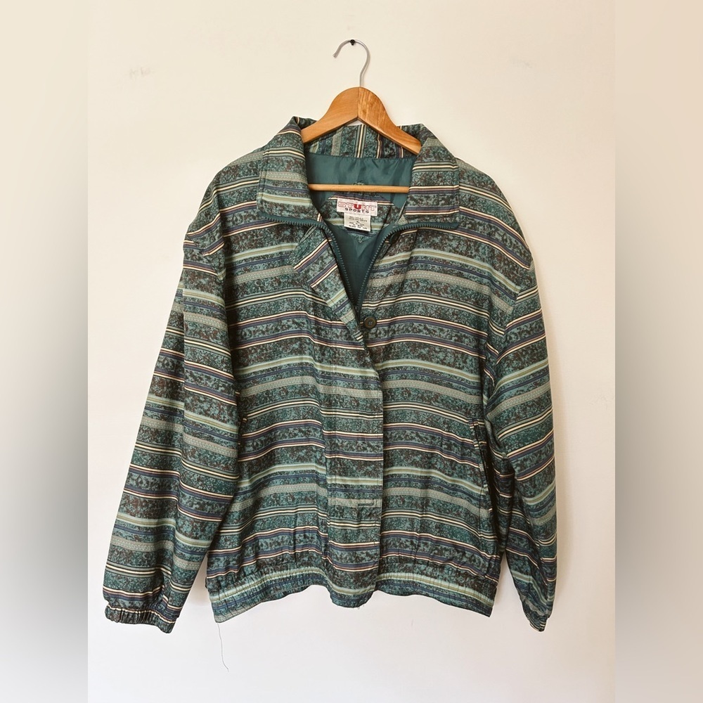 Vintage Stunt Sports Women's Bomber Silk Jacket Size M